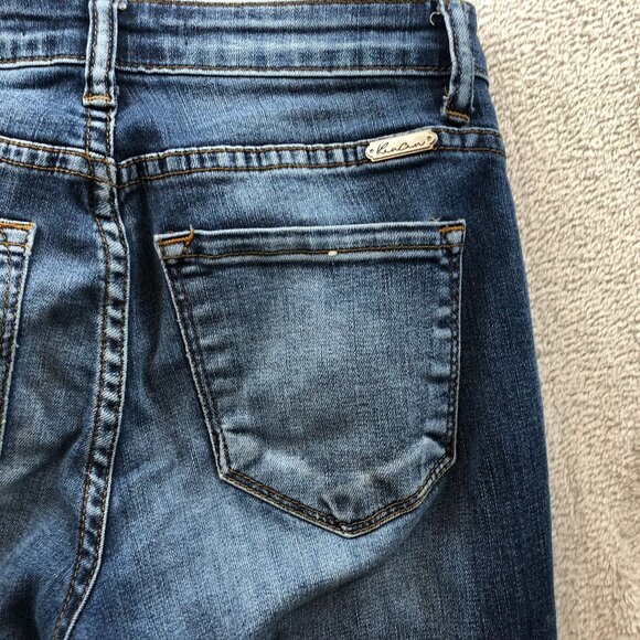 KanCan Women's Jeans Size 3/25 26x25 Measured Mid Rise Skinny Blue Denim - Picture 14 of 16